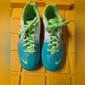 Nike Teal & Lime Futsal/Cheer Shoes Size 6y